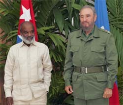 Rene Preval and Fidel Castro